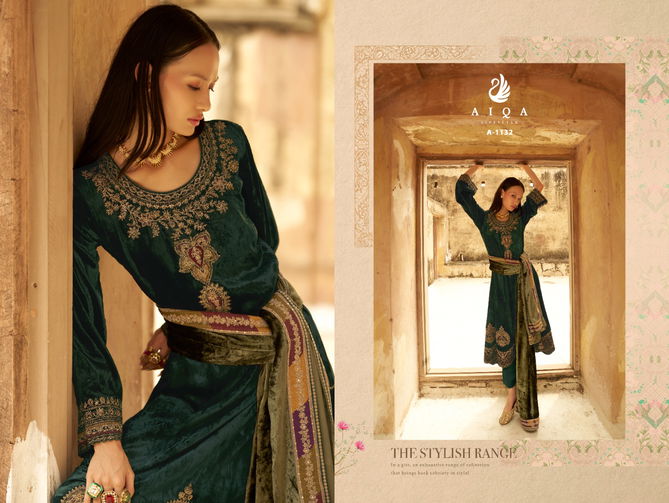 Senora By Aiqa Embroidery Work Velvet Salwar Kameez Wholesale Price In Surat